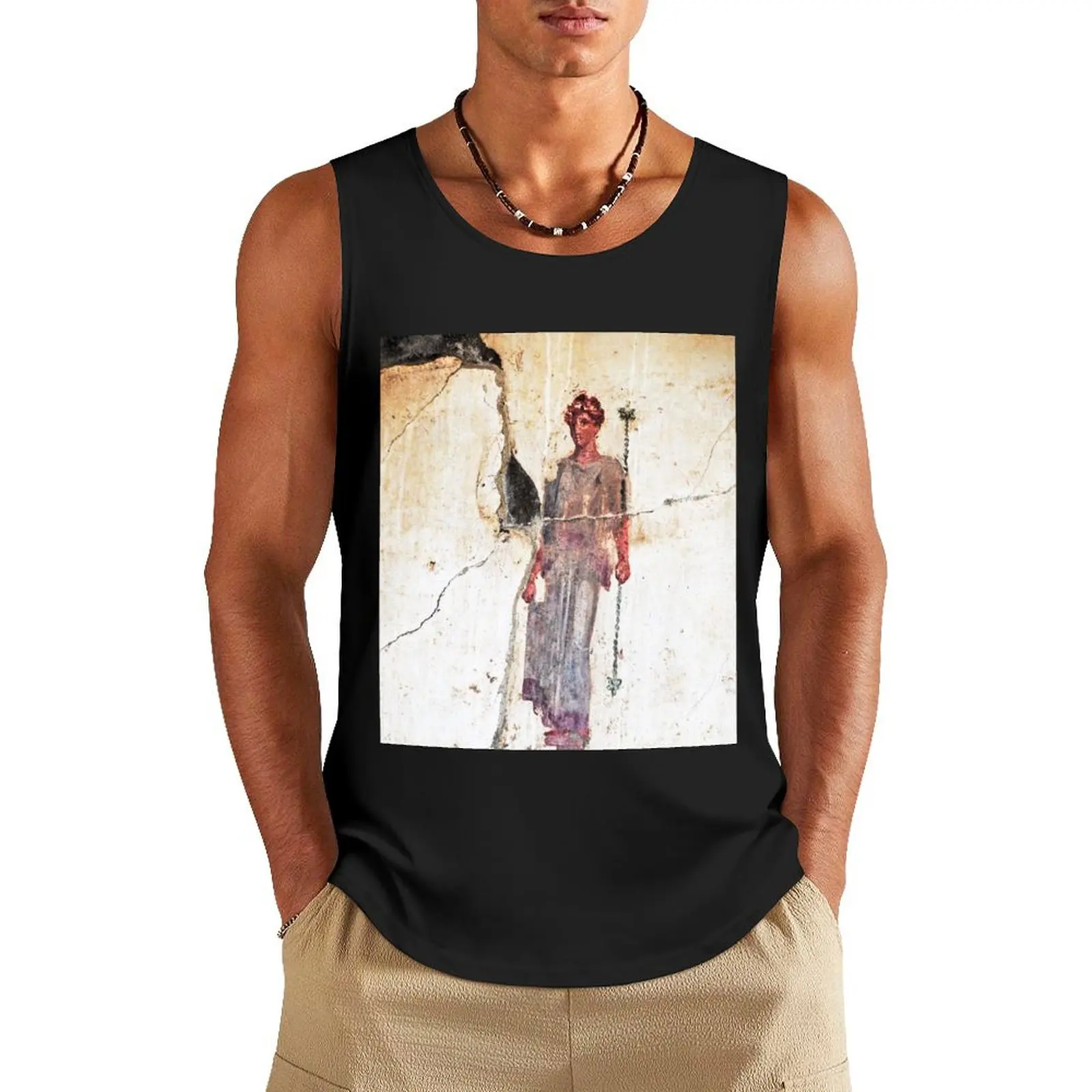 Herculaneum - Male Figure Frescoe Tank Top muscular man gym Men's t-shirts Sportswear for men sleeveless vests