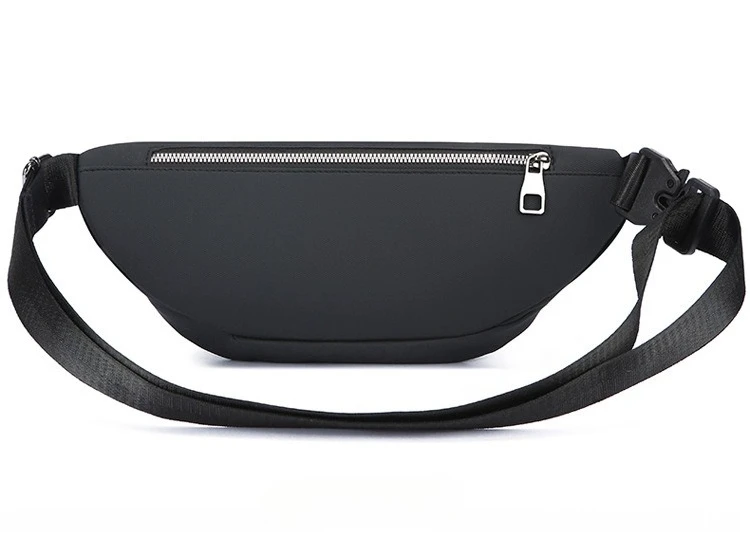 Lightweight Men Fanny Pack Waist Sling Bag Zipper Design Adjustable Strap Pouch for Outdoor Sports Travel Daily Work Wear