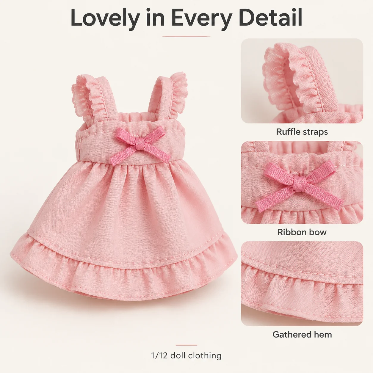 Japanese Style O.b.11 Machine Girl Doll Clothes Suspender Skirt Nightgown Lazy Style GSC Molly P9 P10 BJD Doll Outfit - view 3