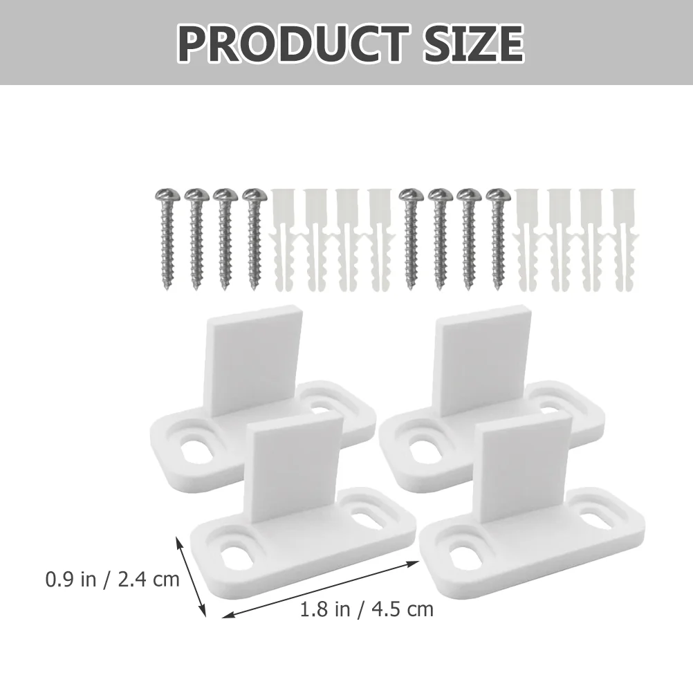 4 Sets Barn Door Swing Stop Roller Guide Sliding Bottom Floor Mount Guides Stopper Track