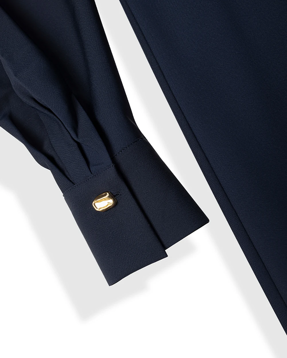 Damska granatowa sukienka koszulowa, elegancka, wysokiej jakości, z temperamentem, nowy jesienny styl, profesjonalny długi garnitur ze spódnicą dla kobiet.