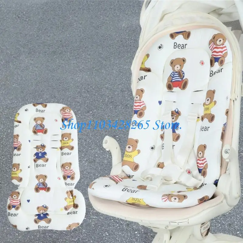 وسادة مقعد لعربات الأطفال قابلة للتنفس مع فتحة أمان، نسيج ناعم ومريح لركوب الأطفال على مدار العام G2TE