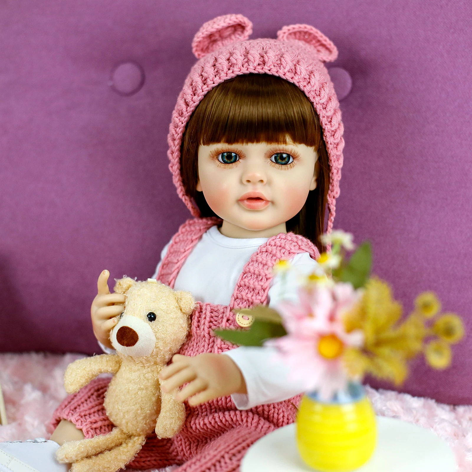 55 cm realistische baby reborn poppen siliconen full body meisje herboren peuter wasbare babypoppen prinses speelgoed voor kind kerstcadeaus