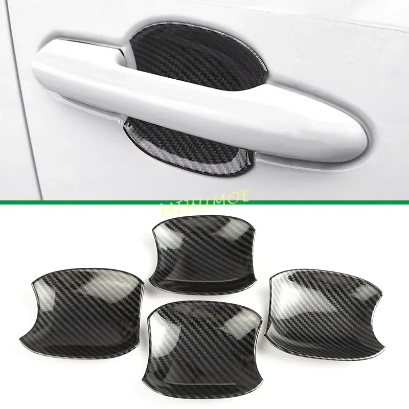 

For 2019-2024 Toyota RAV4 Suzuki Across Car Door Handles Bowl Decoration Cover Carbon Fiber Exterior Accessories