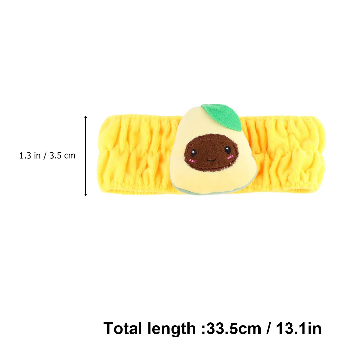 2Pcs Avocado Printed Elastic Headband Perfect for Makeup Routine Face Cleansing Mask Application Spa Facial Care Sweat Absorbing