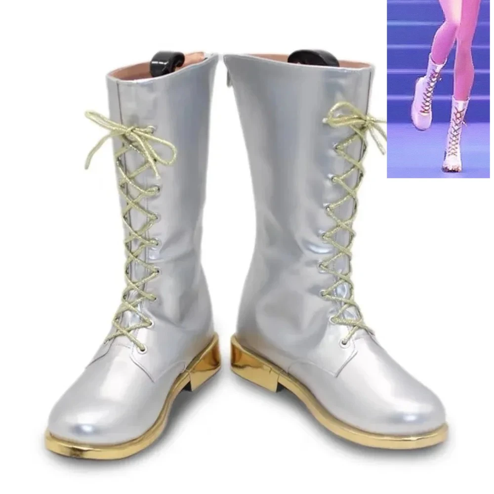 

Kpop Demon Hunters Cosplay Boots Shoes Zoey Rumi Mira Heavy Duty Cyber Metaverse Gothic Futuristic Stage Performance Shoes
