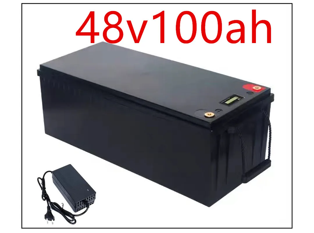 

Литий-ионный аккумулятор 48 В, 100 Ач, с Bluetooth, BMS, приложение для инвертора велосипеда, скутер для хранения солнечной энергии + зарядное устройство 10 А