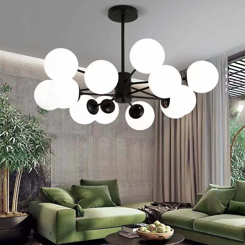 Scandinavian chandelier LED living room lamp simple modern atmosphere bedroom lamp personalized magic beans lamps and lanterns