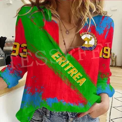 Camisa informal de manga larga para mujer, camisa con estampado Retro de 3D de tatuaje de León, Tigary Rasta Reggae, África, República Checa