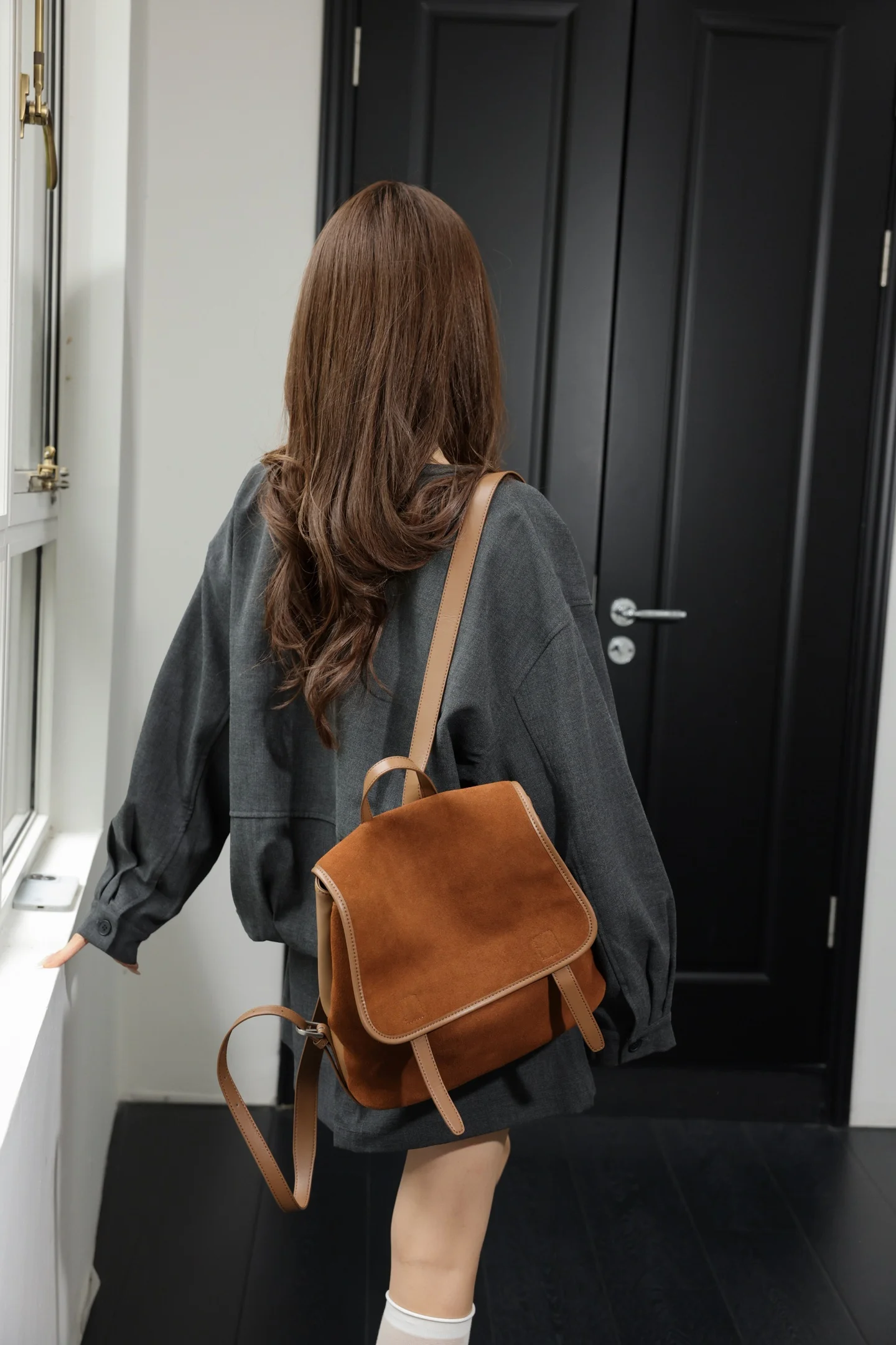2026 New Matte Cowhide Messenger Bag, Large Capacity Minimalist Flap Shoulder Crossbody Backpack For Commute