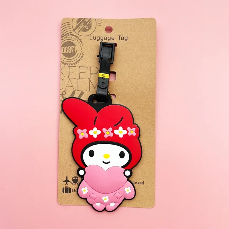 Hello Kitty Luggage Label Cute My Melody Luggage Tag Cartoon Suitcase ID Address Holder Baggage Boarding Portable New