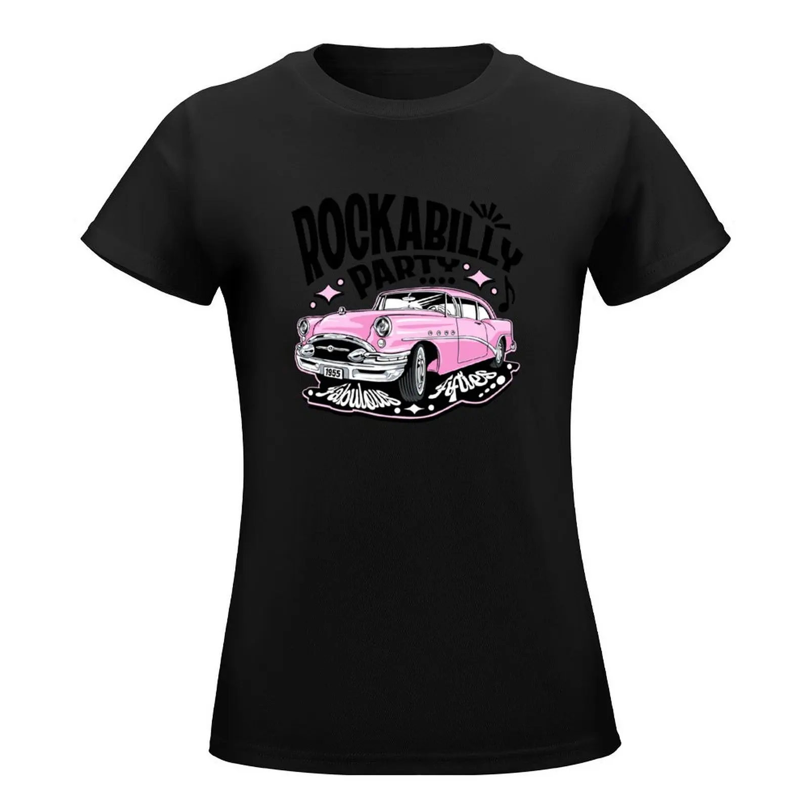 Rockabilly Party 50s Sock Hop Dance Vintage Car Rock and Roll T-Shirt summer tops oversized new edition T-shirt Women