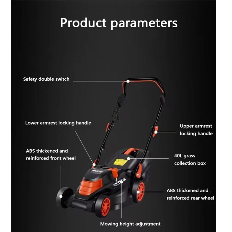 Imagem -05 - Multifuncional Push Lawn Mower Cortador de Grama Doméstico Pequeno Garden Trimmer Plug-in