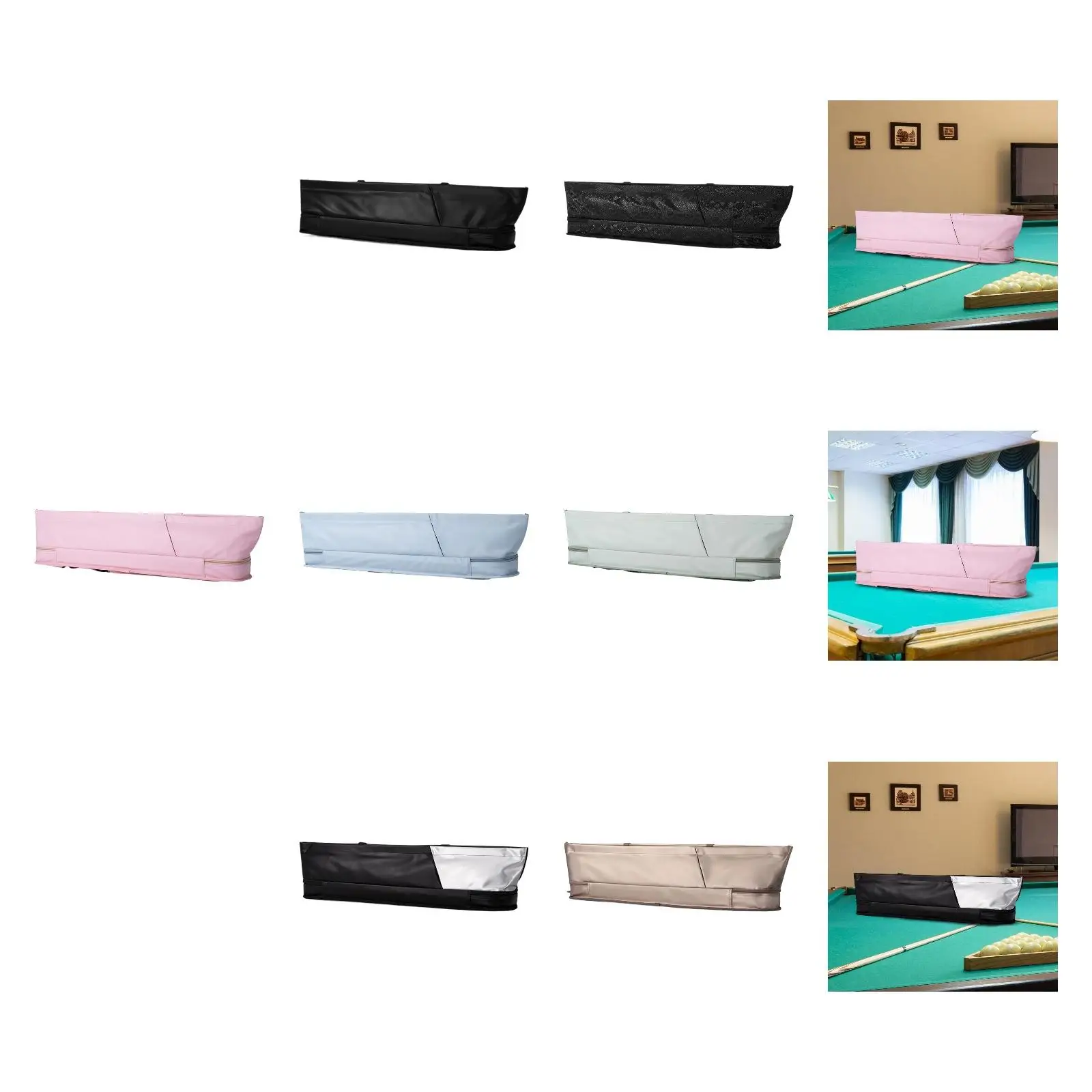 

Pool Cue Cases PU Leather 1/2 Snooker Pool Cue Bag Snooker Billiard Cue Cases Portable Hold 3 Butt 4 Shaft Elegant 33.46inch
