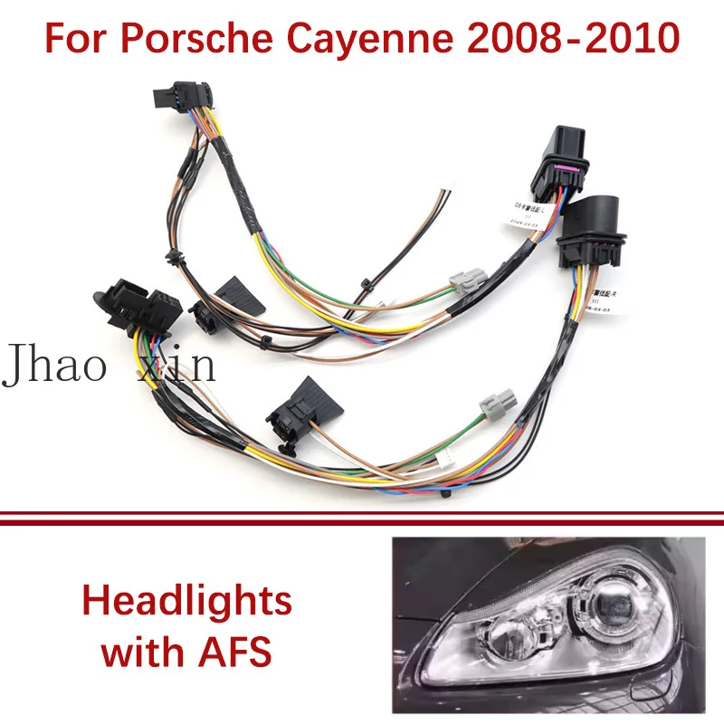 

Жгут проводов для фар автомобиля, подходит для Porsche Cayenne, сборка цепи с разъемом, 2008-2010, с внутренними компонентами передней фары AFS