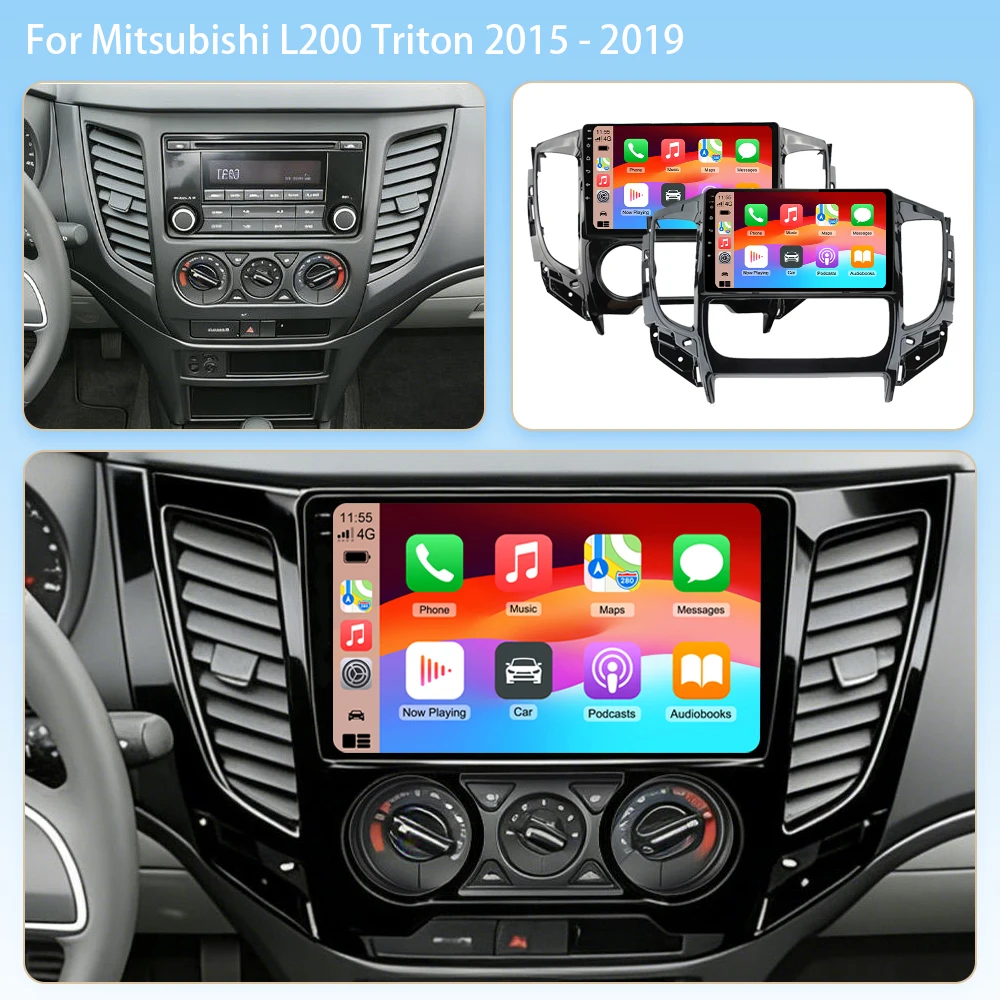 2K Android 16 Auto Car Radio Multimedia Stereo For Mitsubishi L200 5 2015-2019 GPS Navigation Carplay 2 Din DVD Wifi 4G DSP