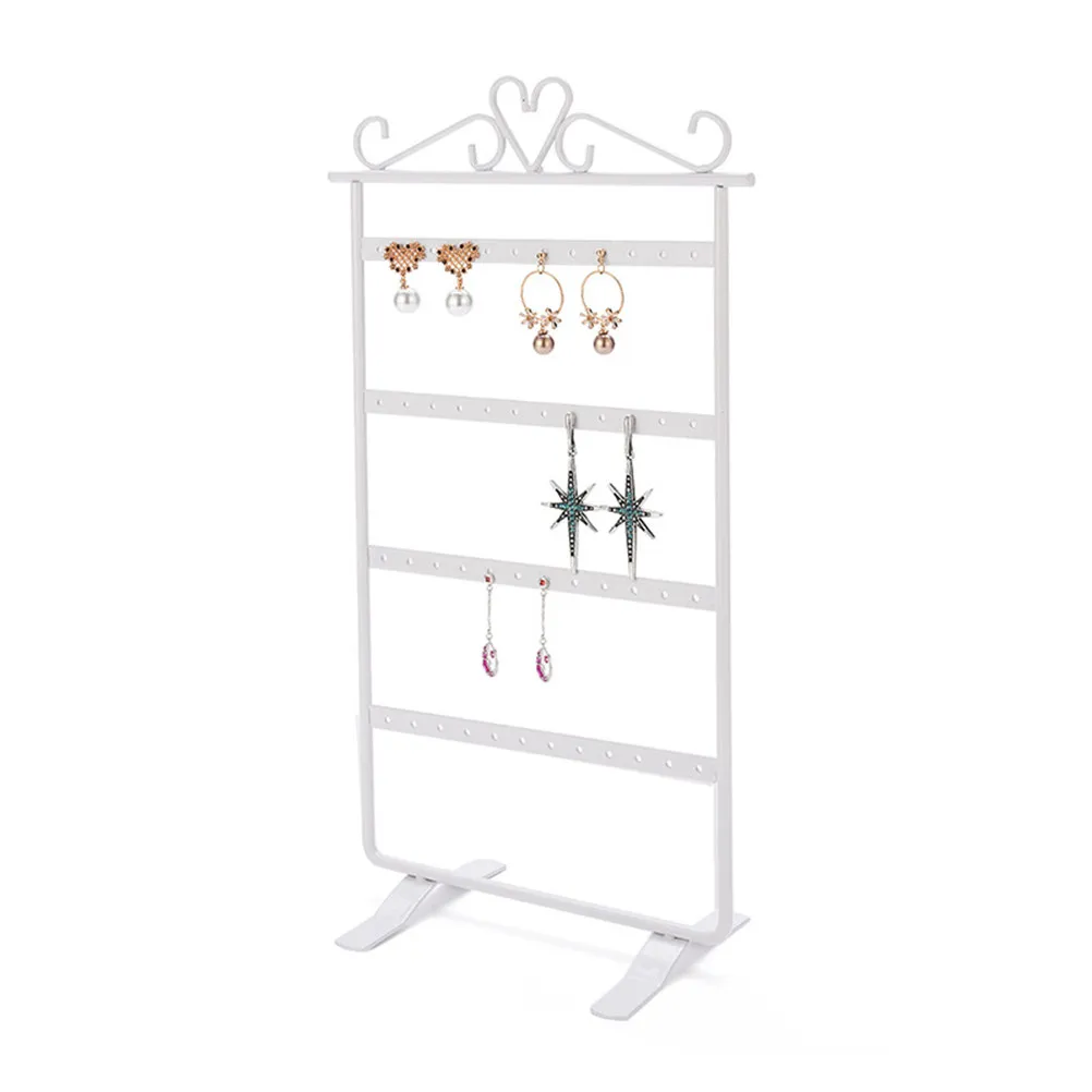 

1Pcs Earrings Display Rack White Premium Jewelry Organizer Stand Creative Storage Holder for Home Bedside Jewelry Display Shelf