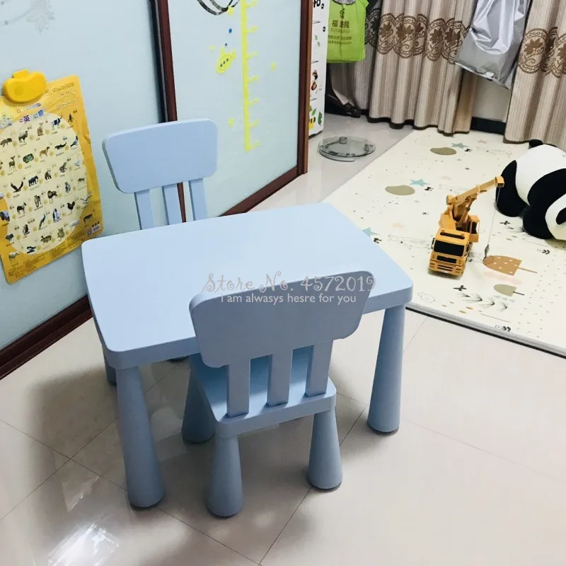 Kindergarten Children's Tables and Chairs Set Plastic Tables and Chairs Baby Learning Tables and Children's Toy Tables Thickened