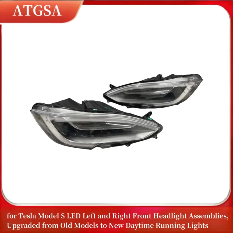 

for Tesla Model S LED Left and Right Front Headlight Assemblies, Upgraded from Old Models to New Daytime Running Lights
