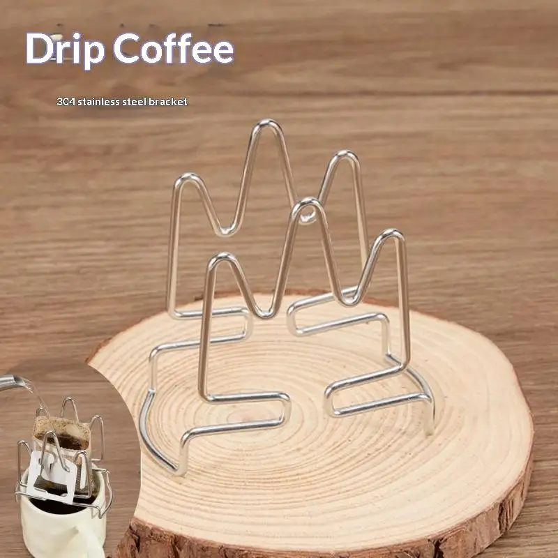 1Pcs Reusable Drip Coffee Bags Holder Stainless Steel Lightweight Coffee Cup Dripper Baskets Portable Coffee Filter Paper Holder
