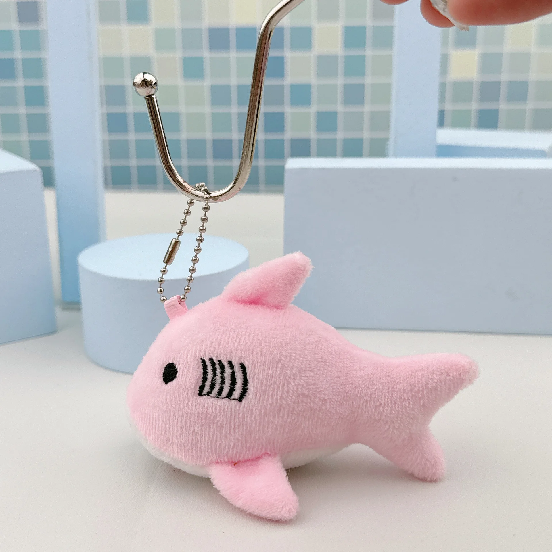 Cute Plush Shark Toy Keychain Soft Stuffed Animal Key Chain For Birthday Gifts Doll Gift For Children