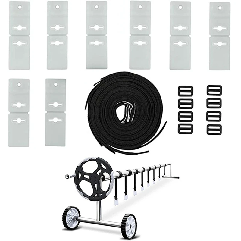 Pool Ruler Solar Cover Reel Attachment Kit Pool Cover Tightening Straps For Inground Swimming Pools