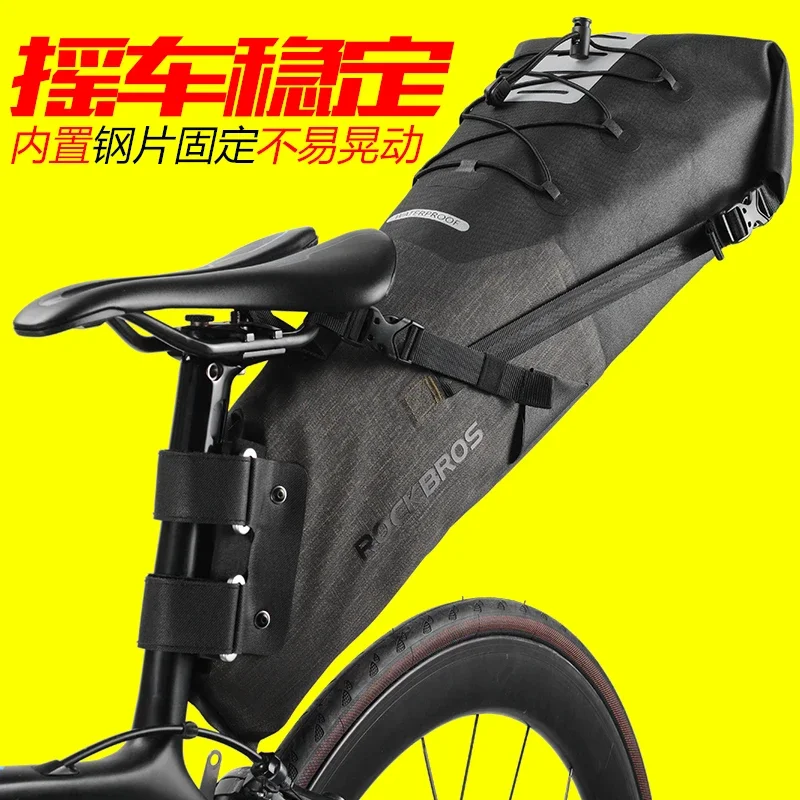 Bicycle Bag Full Waterproof Tail Bag Large Capacity Backseat Bag Highway Mountain Bicycle Accessories Cycling Fixture