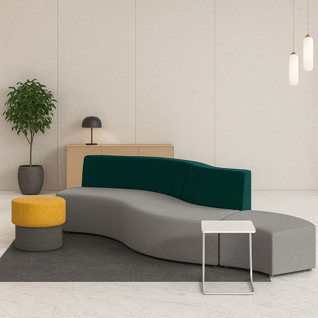 & Modern Design Solid Wood Frame Library Furniture Commercial Reading Book Leisure Sofa with New Design