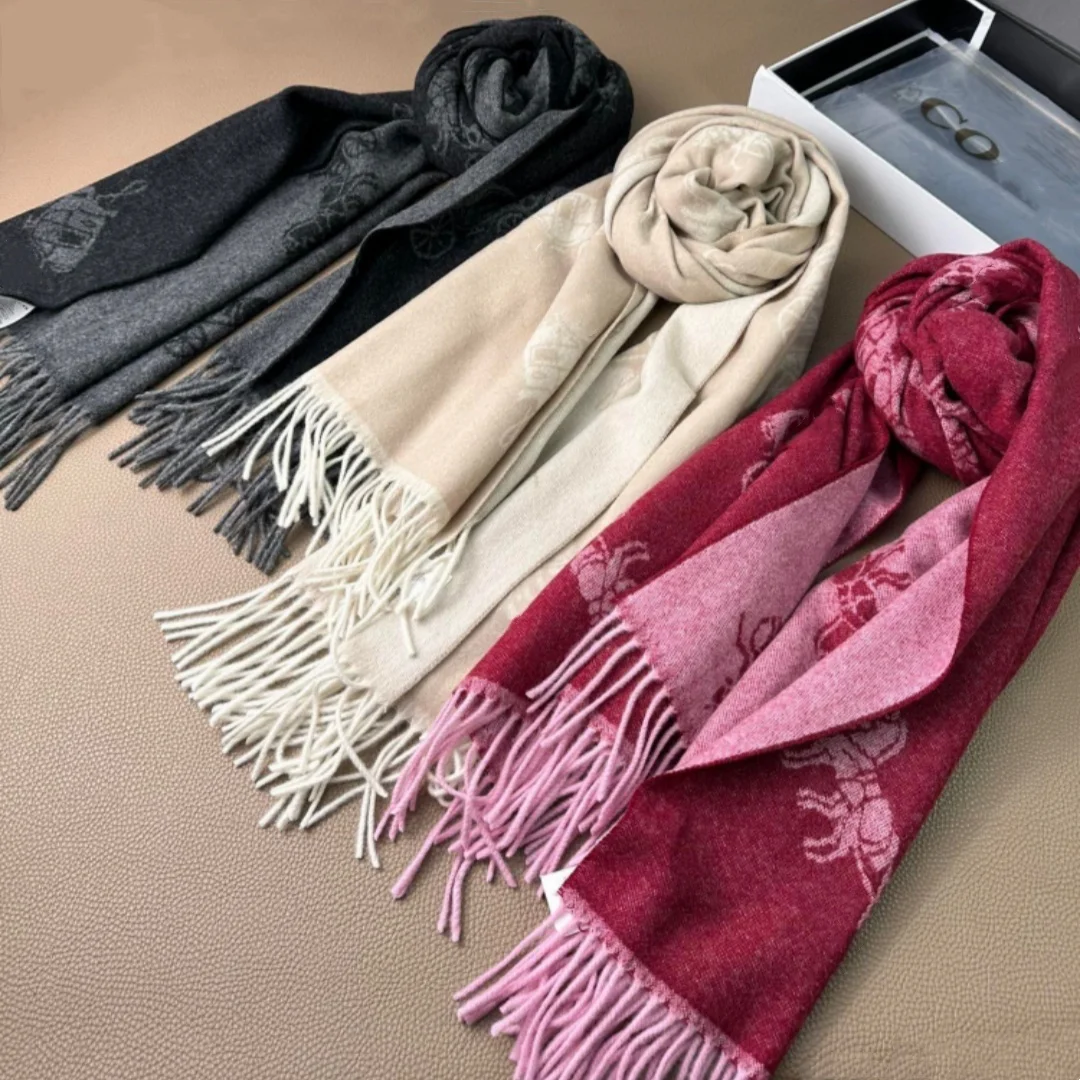 Luxury Brand Winter Warm Scarf Pashmina Men Women Wool Cashmere Scarf Shawl Classic Carriage Pattern Brand Factory Direct Sales