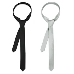 Man Accessories 5cm Slim Skinny Black Tie for Men Jacquard Woven Solid Ties Wedding Necktie Silvery