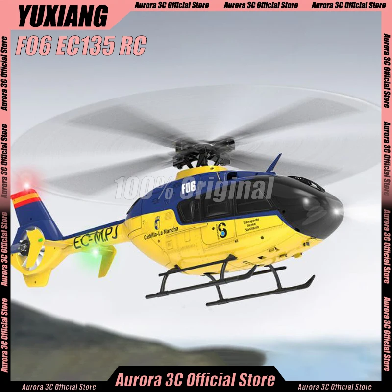 

YUXIANG F06 EC135 RC Helicopter 6Inch Wireless 2.4G Control 6 Axis Model 1:36 Remote Control Aircraft Model Outdoor Airplane Toy