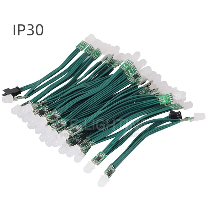Module led WS2811 DC 5V/12V, fil RGB numérique IP30/IP68, adressable, noir/vert/RWB, étanche, 12mm, 50/100 pièces