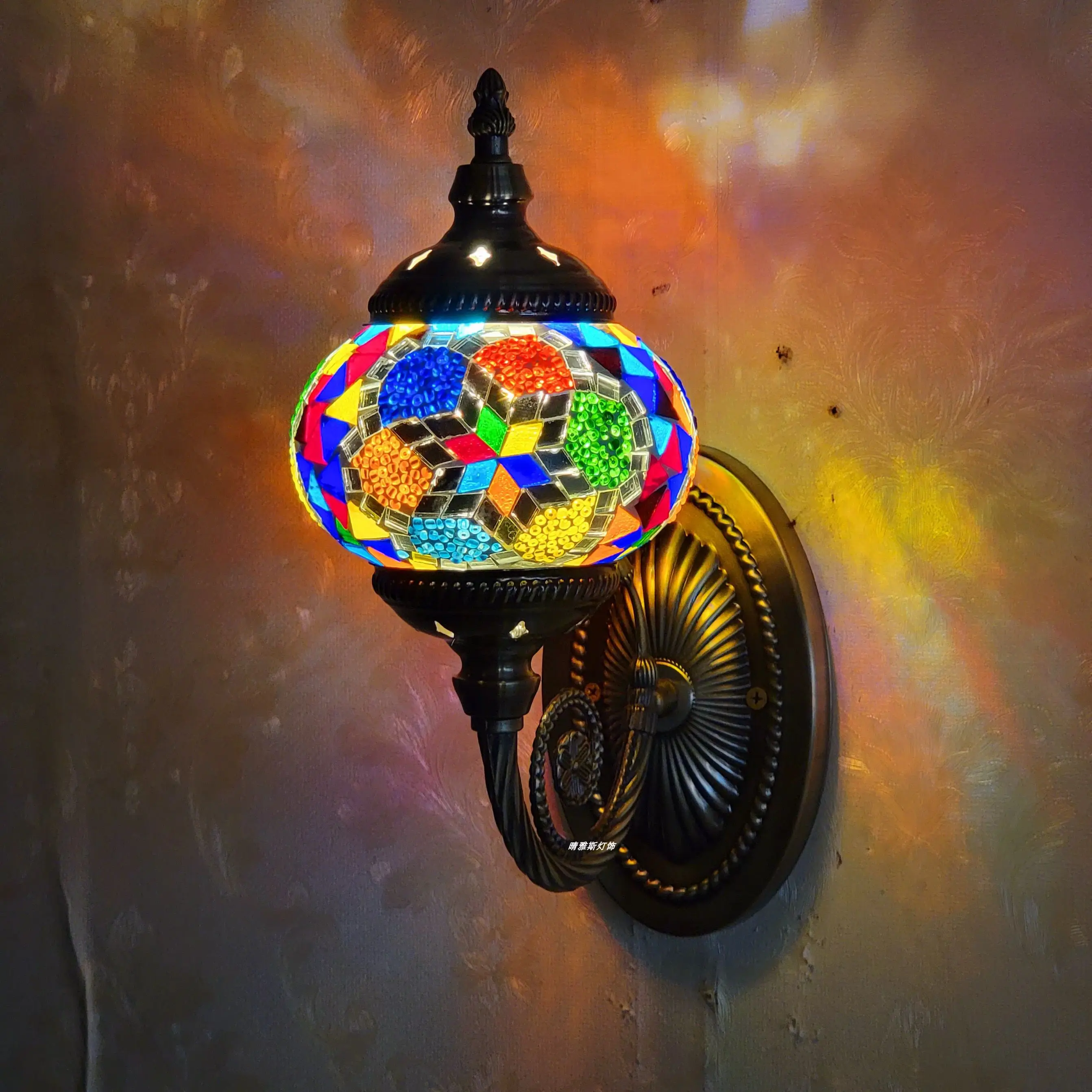 

Mediterranean exotic wall lamp, nostalgic, romantic, handmade TV wall, corridor, caf wall lamp
