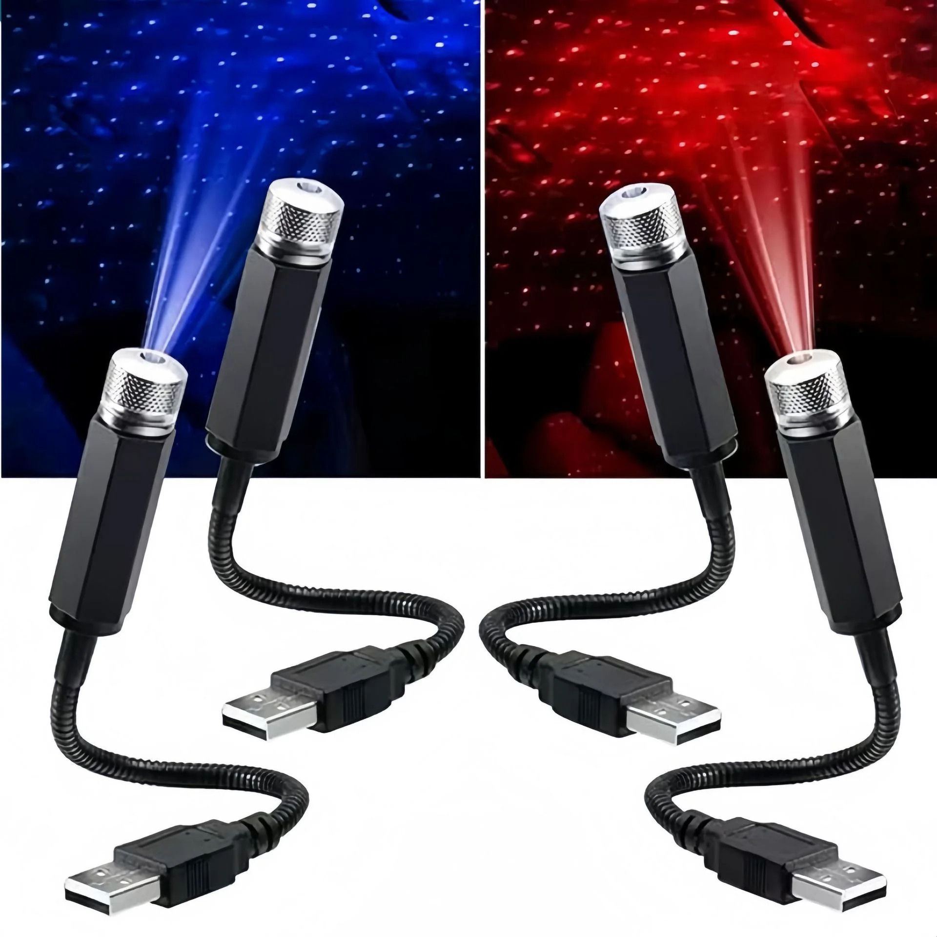 

Светодиодный проектор звездного неба для автомобиля, спальни, вечеринок, USB, романтическая атмосферная подсветка, неоновая лампа для декора