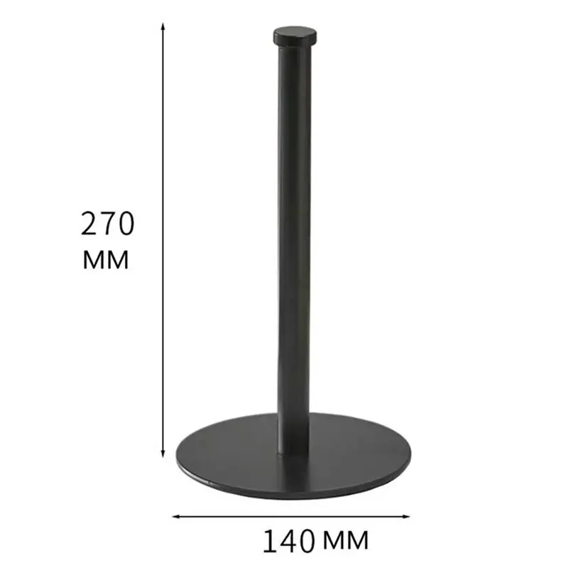 AA81-2X Desktop Roll Paper Holder Kitchen Vertical Paper Holder Stainless Steel Paper Towel Holder Black