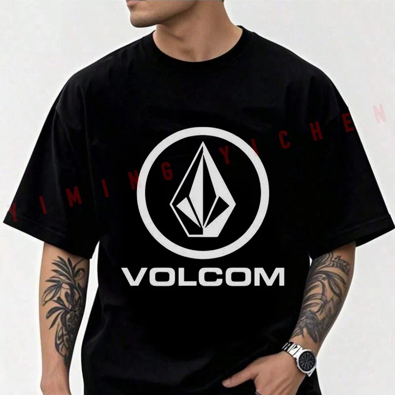 

2026 Cotton Casual T-shirtFunny Volcom Graphic Motorcycle Tshirt Mens Summer Cycling Sportswear Tops Tee