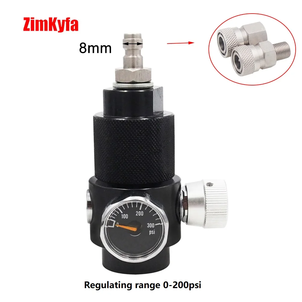 HPA regulating regulátor co2 klapka W/ nám chovat anebo 8mm rychlý odpojit adaptér pánský kolíček DIY souprava pro G1/2-14 komora láhev