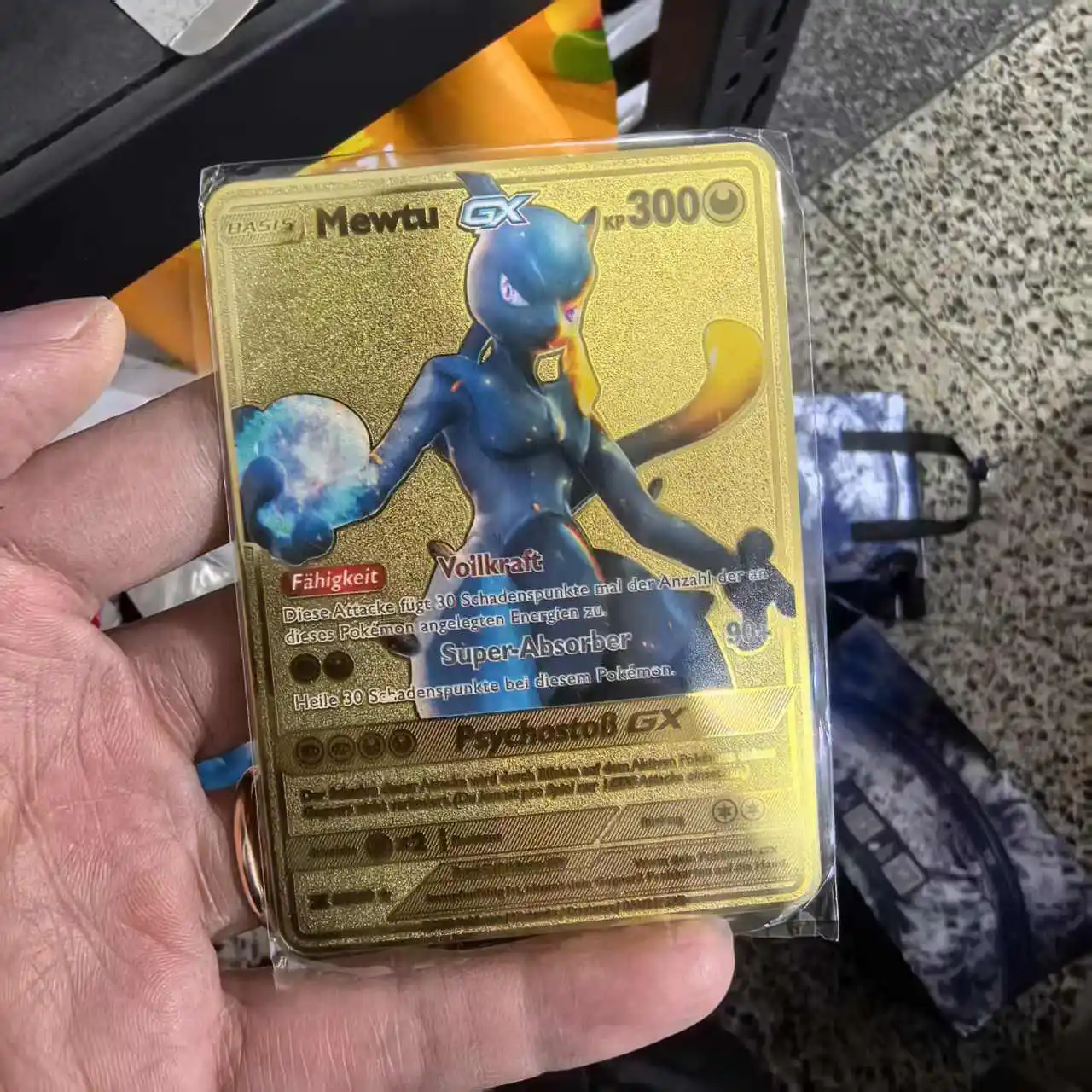 Pokemon-Metallkarten im Deutsch Terastal Pikachu Arceus Charizard DIY Trading Flash Card Anime Cartoon Geschenk