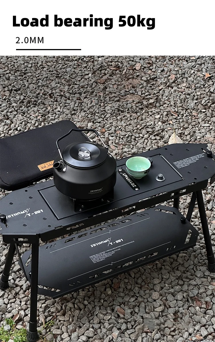 Tryhomy IGT 0,5 Einheit Campingtisch Aluminiumlegierung Doppelschichtiger IGT-Tisch Erweiterbarer taktischer Tisch für eine Person – Detail 4