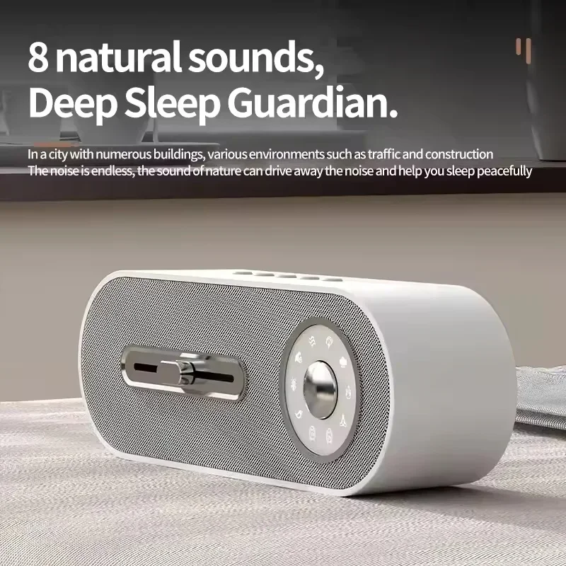 White Noise BlueTooth Wireless Speaker For Sleep Study Natural Sounds Speakers With Active Stereo HIFI Surround Music Speakers