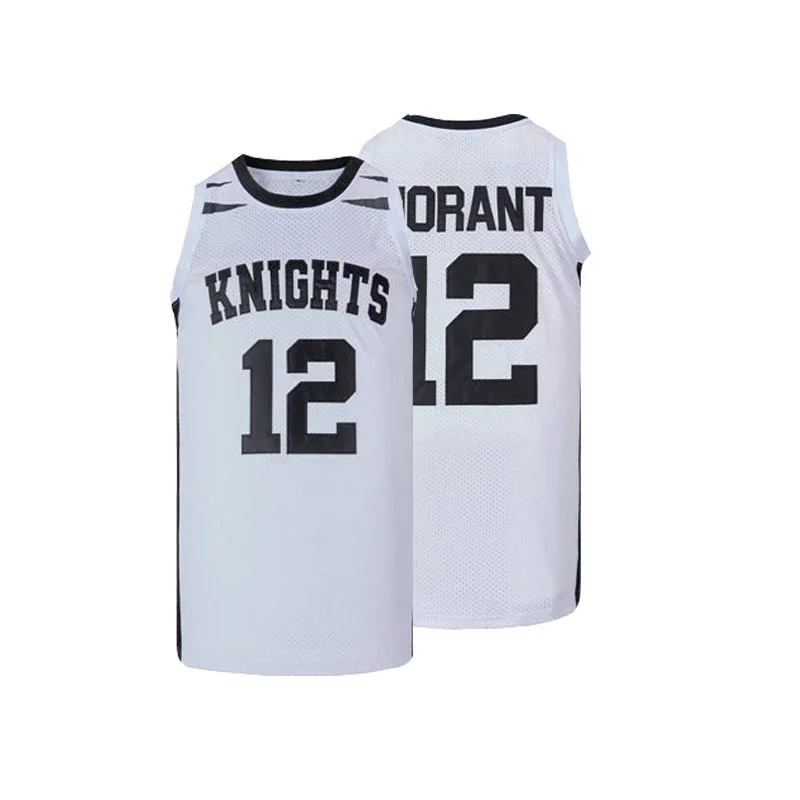 

New Basketball Jerseys KNIGHTS 12 MORANT Jersey Sewing Embroidery High-Quality Outdoor Sports Hip Hop White Black 2023 New