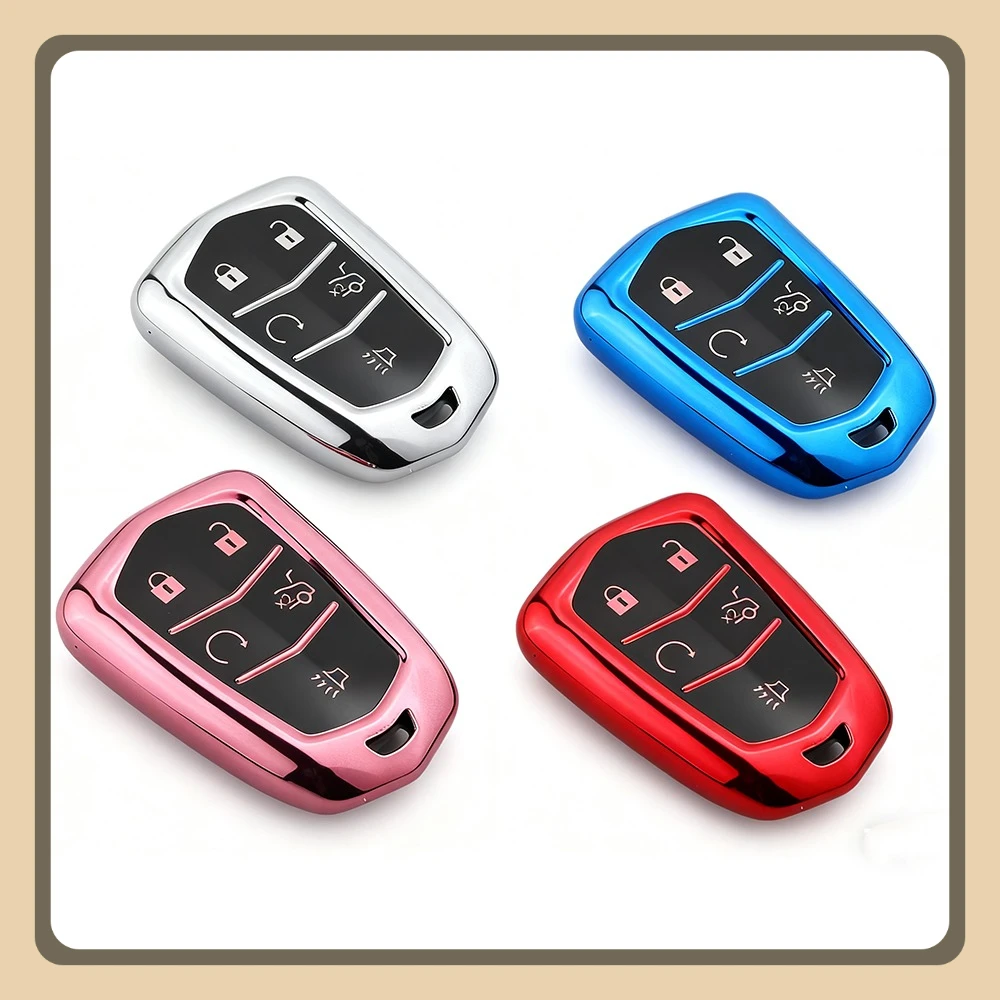 غطاء حافظة مفتاح السيارة لكاديلاك ATS CT6 CTS DTS XT5 Escalade ESV SRX STS XTS ELR 2014 - 2018 حامل مفتاح بعيد #1