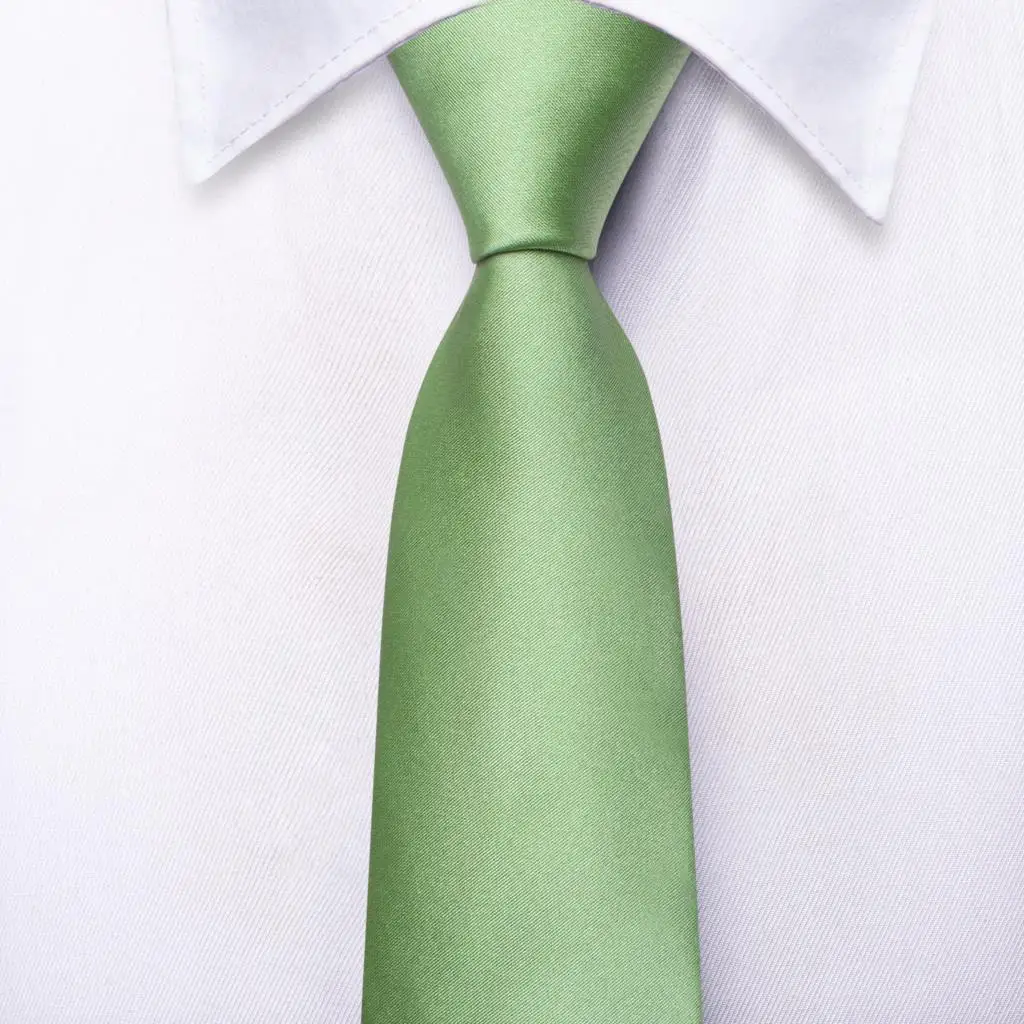 

Hi-Tie Sage Green Solid Silk Tie For Children Luxury Designer Handky Child Necktie 120CM Long 6CM Wide Fashion Party Dropship