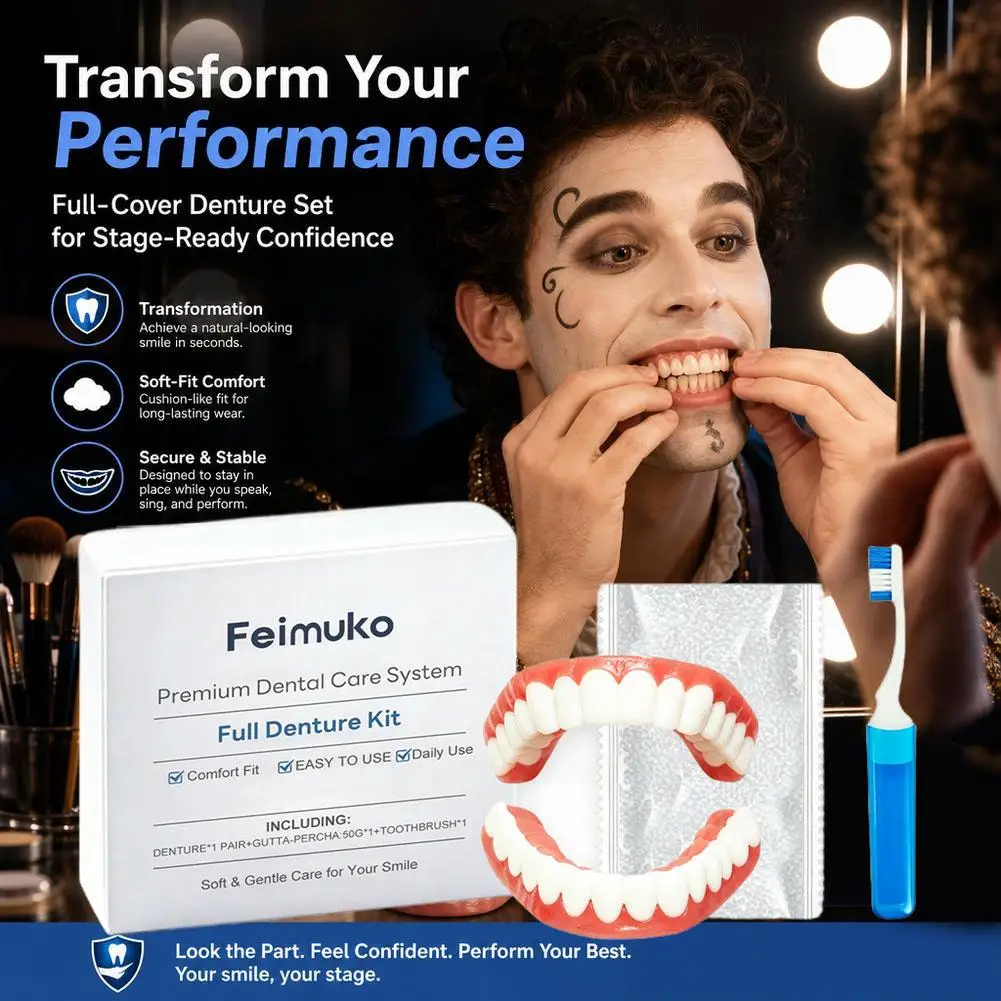 Denture Refinement Kit - Comfortable, Aesthetic, Natural Fit, Daily Convenience and Easy-to-Wear Tooth Enhancement Oral Care