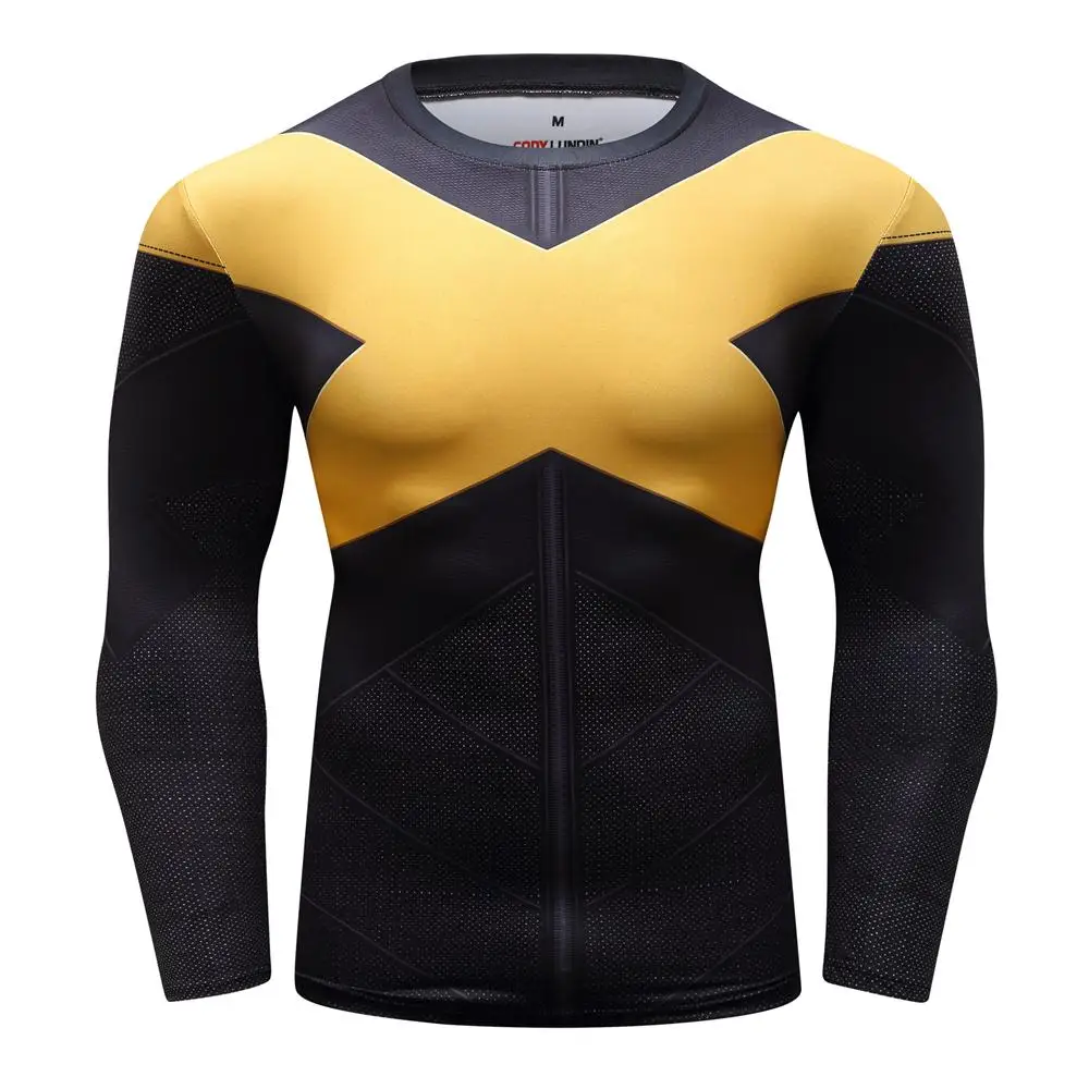 X-Men Dark Phoenix 3D Printed T shirts Men Compression Shirt Cosplay Costume Captain American Long Sleeve Tops For Male