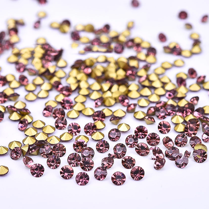 5A Runde Strasssteine Diamant-Glaskristalle Glitzer 1~8mm Dekoration Spitze Synthetische Edelsteinperlen für Schmuck DIY Zubehör – Detail 11