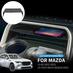 For Mazda CX60 2022-2025 CX70 CX80 CX90 2024-2025 Car Storage Central Control Storage Box Container Auto Interior Accessories