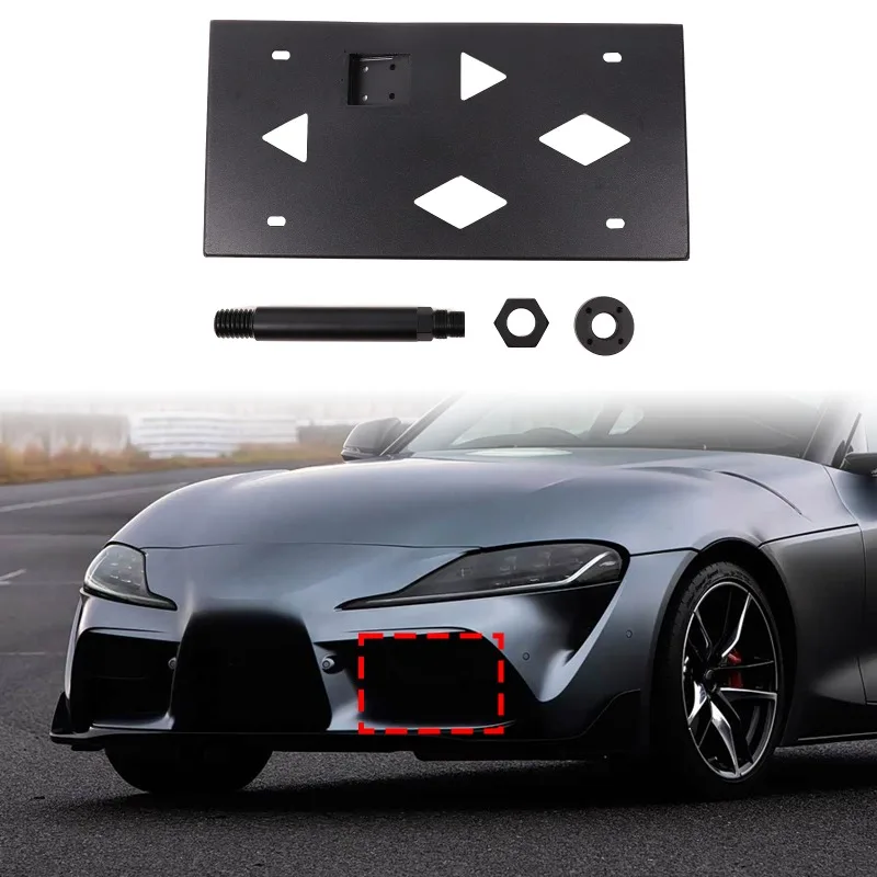 

Aluminum Alloy for 2019+ Toyota Supra (Japanese Version) Front License Plate Side-Mounted License Plate Frame Car Accessories