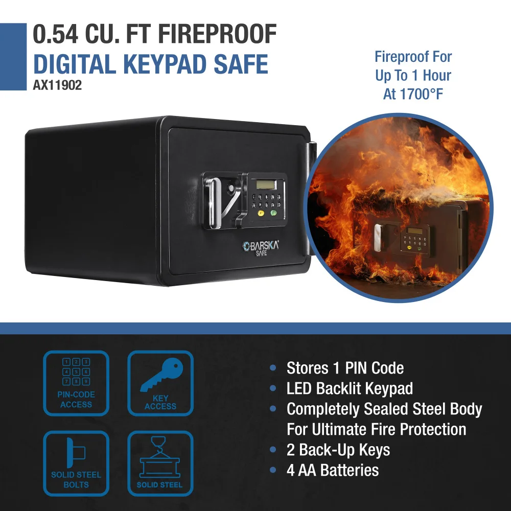 0.54 مكعب قدم لوحة المفاتيح مقاومة للحريق آمنة