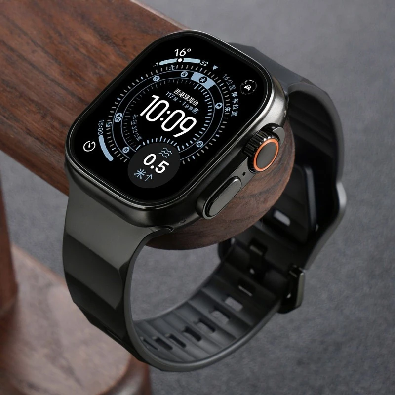 Silikonarmband für Apple Watch Ultra 3/2/1 49mm 11-10 46mm 42mm 9 8 7 45mm 41mm Wellenarmband Armband iWatch 6 5 SE3 44mm 40mm